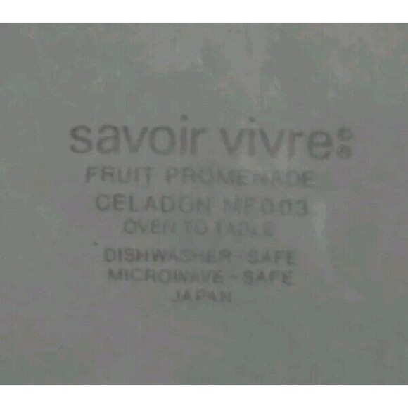 5 Savoir Vivre Fruit Promenade Celadon Salad Plates  8 1/8" Discontinued EUC - Picture 7 of 9